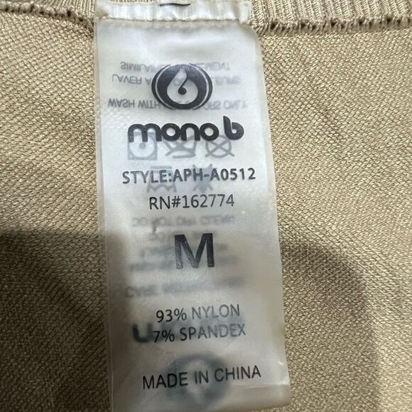 Mono B Seamless Tan Leggings Millennials Size Medium - Picture 2 of 13